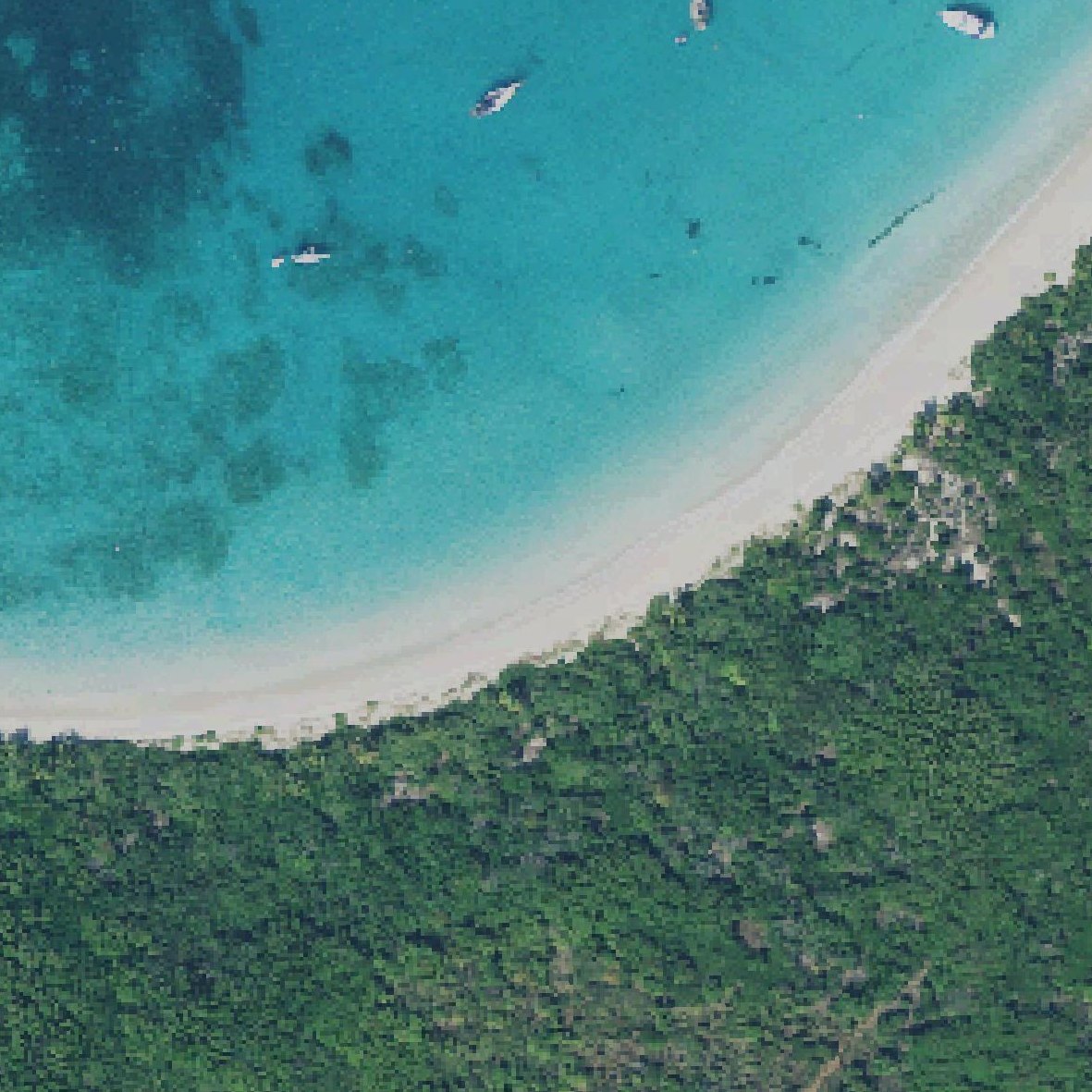 Aerial map of Culebrita Beach