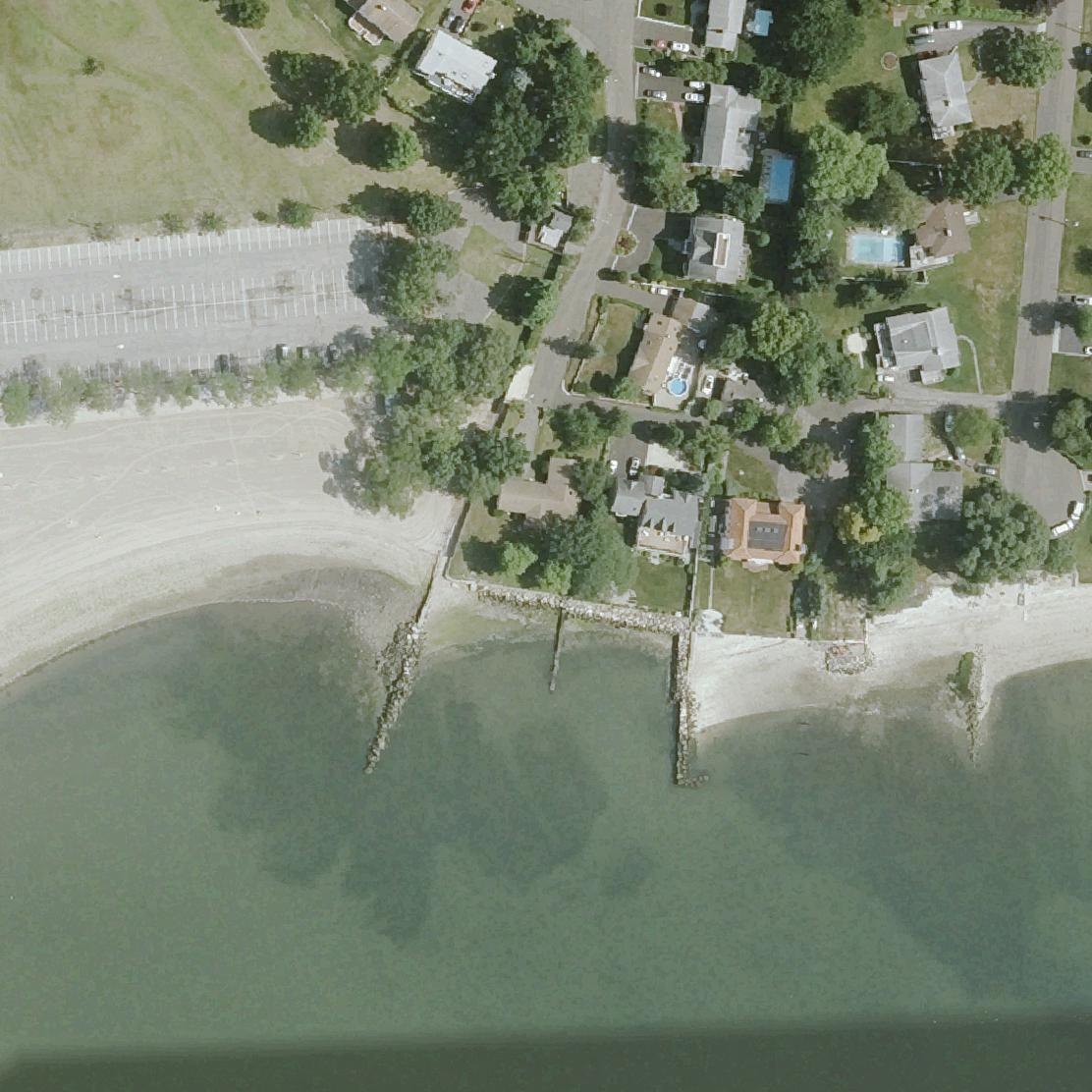 Aerial map of Cummings Park Beach