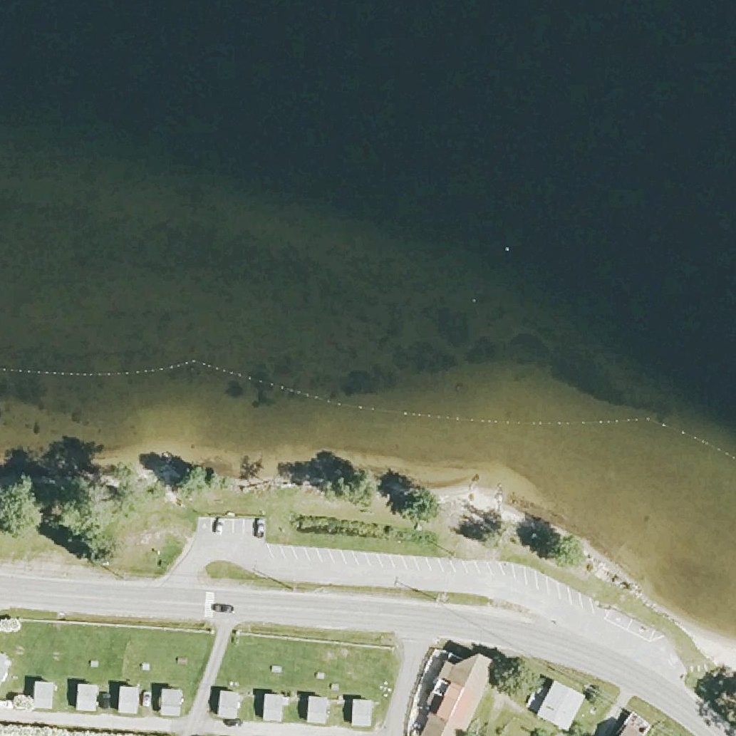 Aerial map of Cummings Town Beach