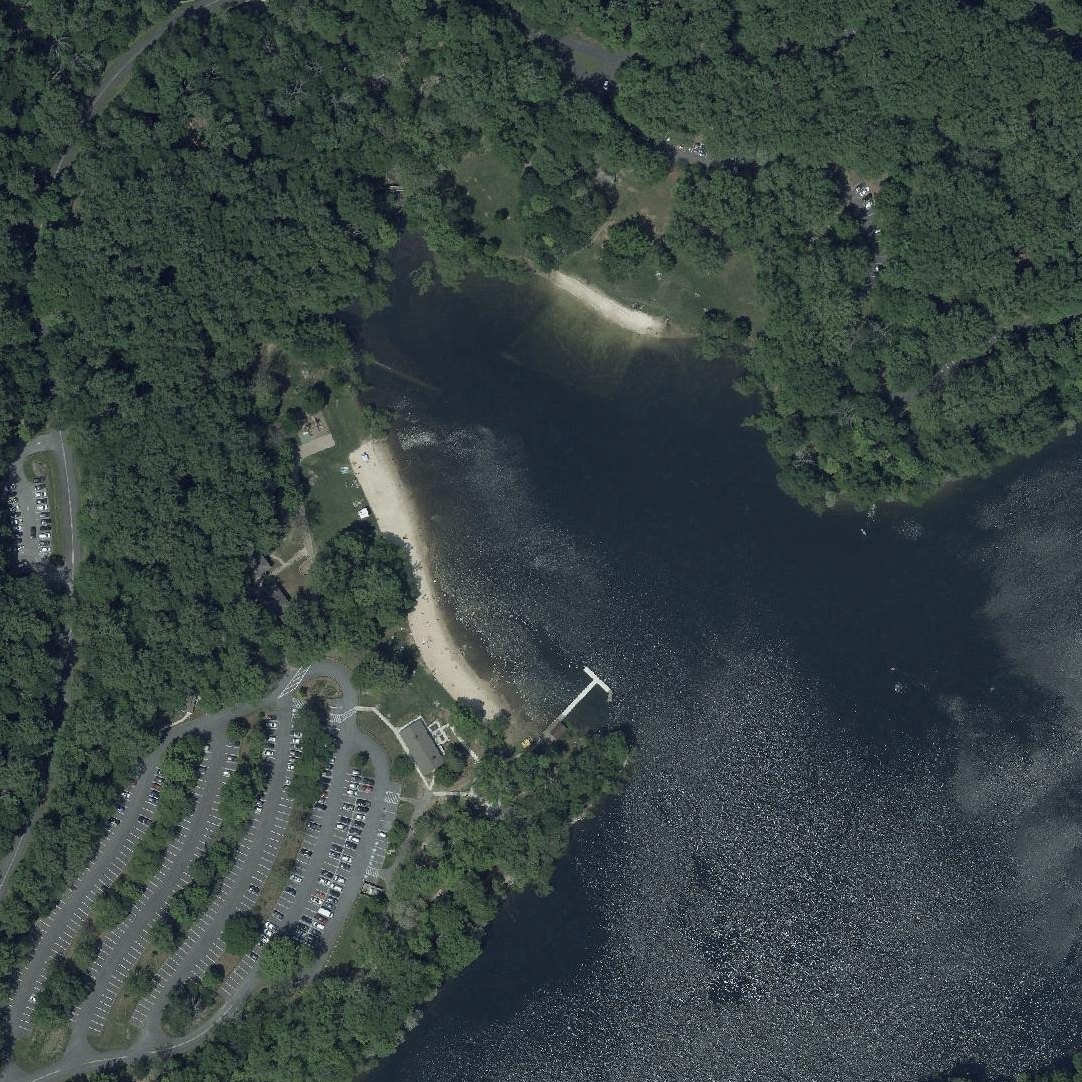 Aerial map of Cunningham Falls beach