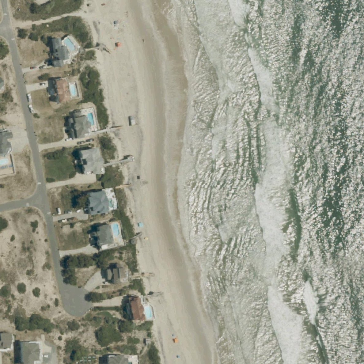 Aerial map of Currituck Beach