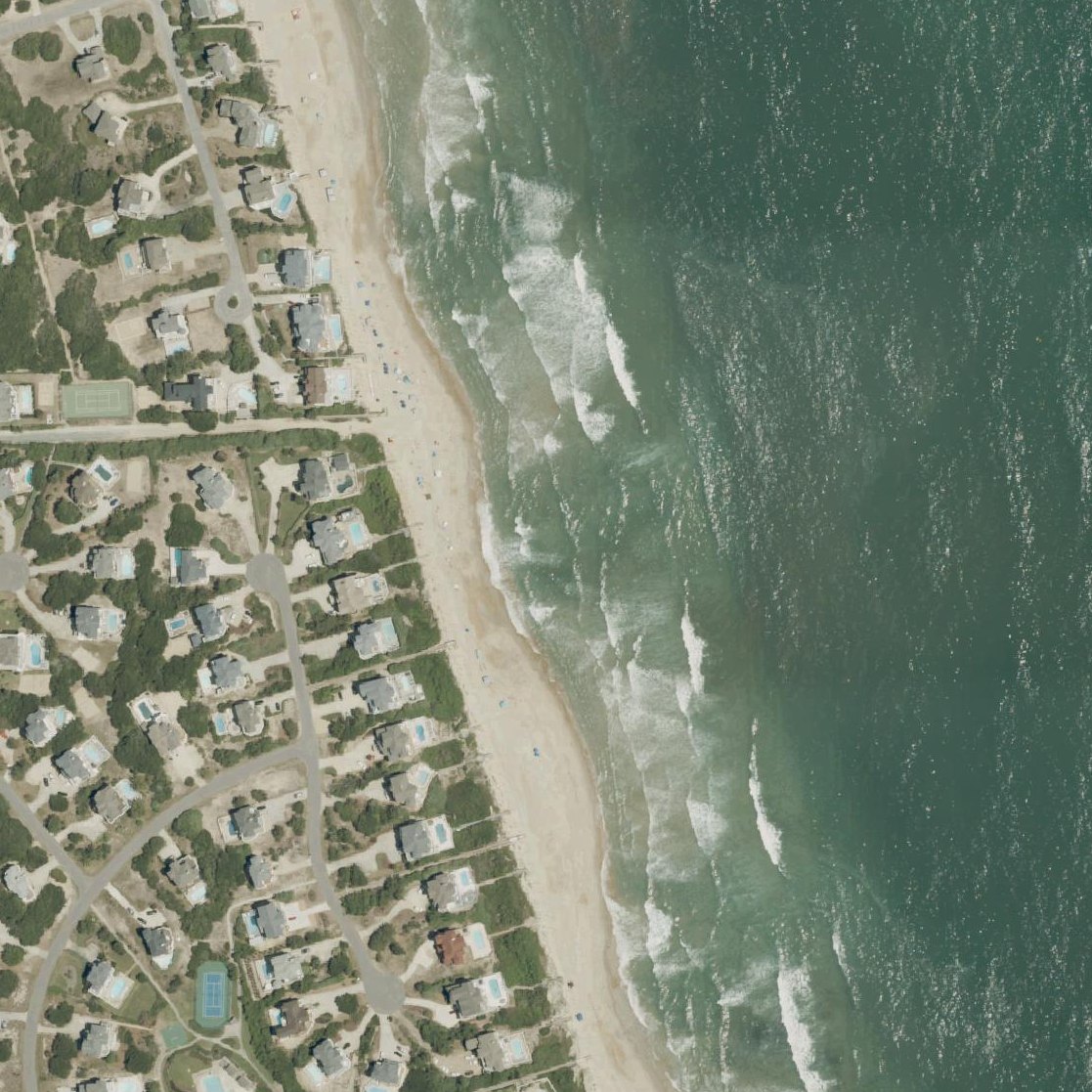 Aerial map of Currituck County Southern Public Beach Access