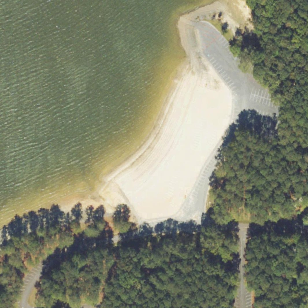 Aerial map of Dallas Beach
