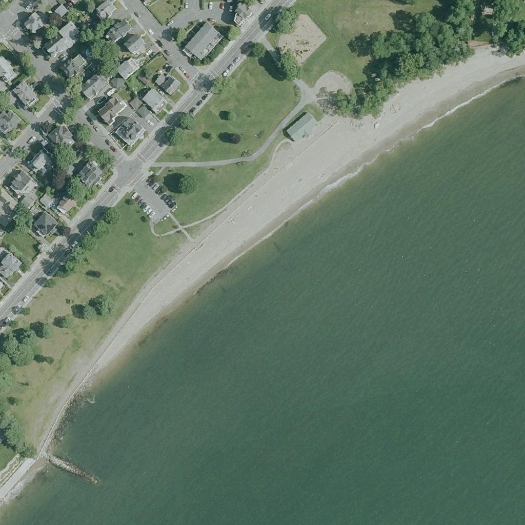 Aerial map of Dane Street Beach