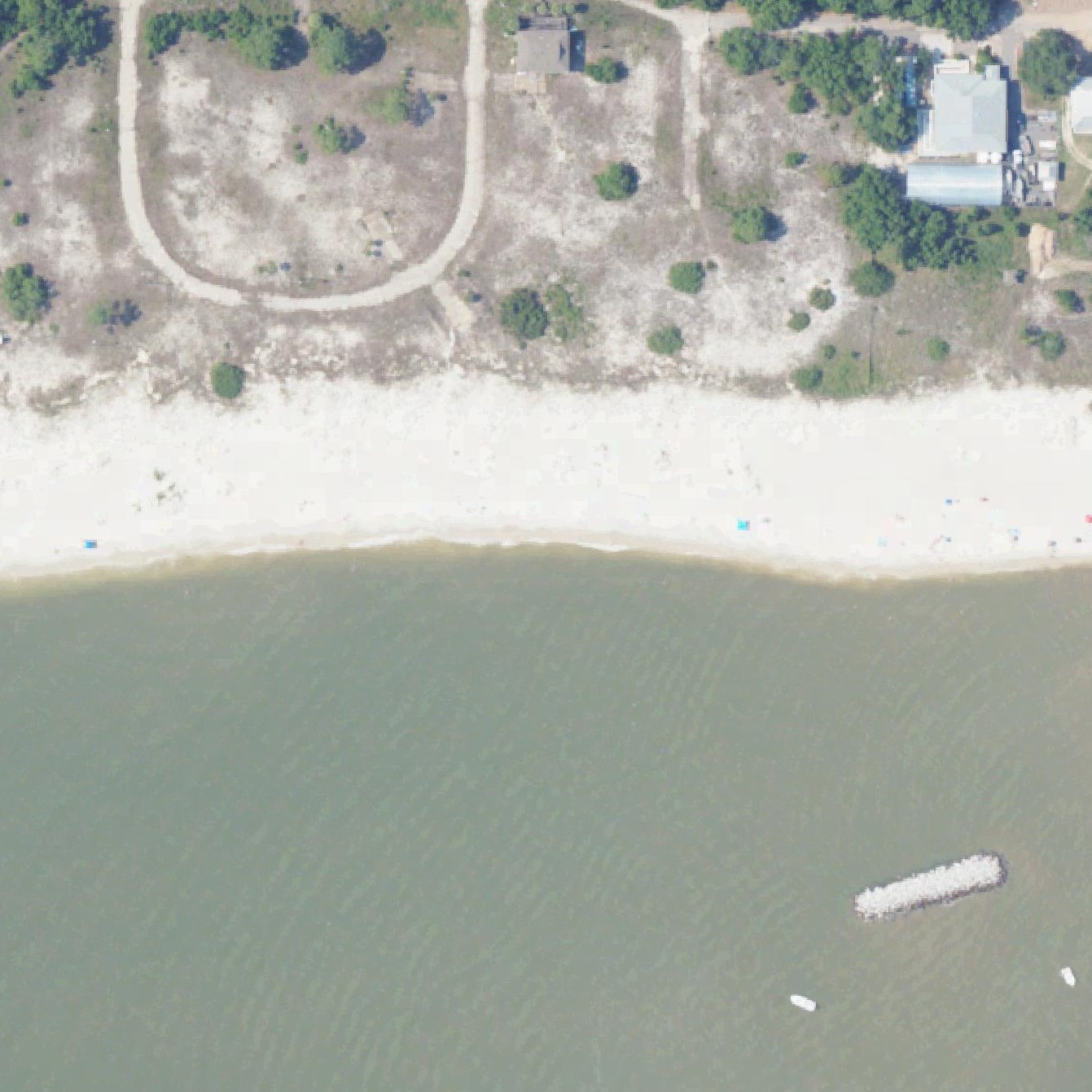 Aerial map of Dauphin Island Beach
