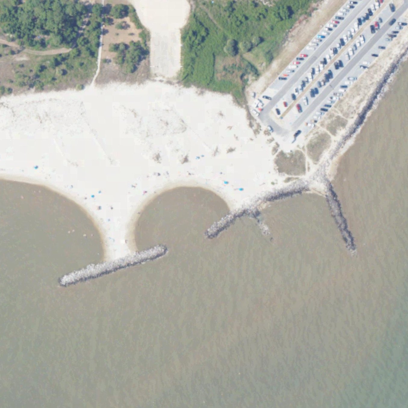 Aerial map of Dauphin Island East End Public Beach