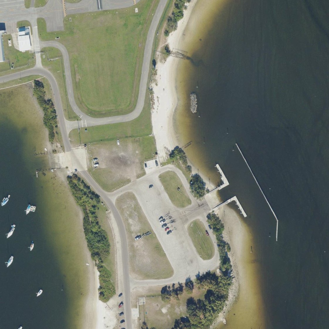 Aerial map of Davis Dog Beach
