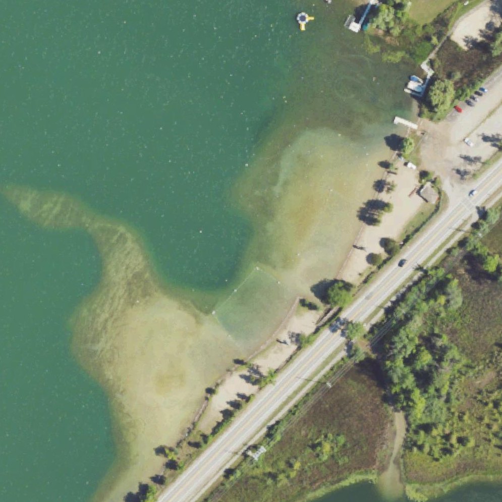Aerial map of Deer Lake Beach