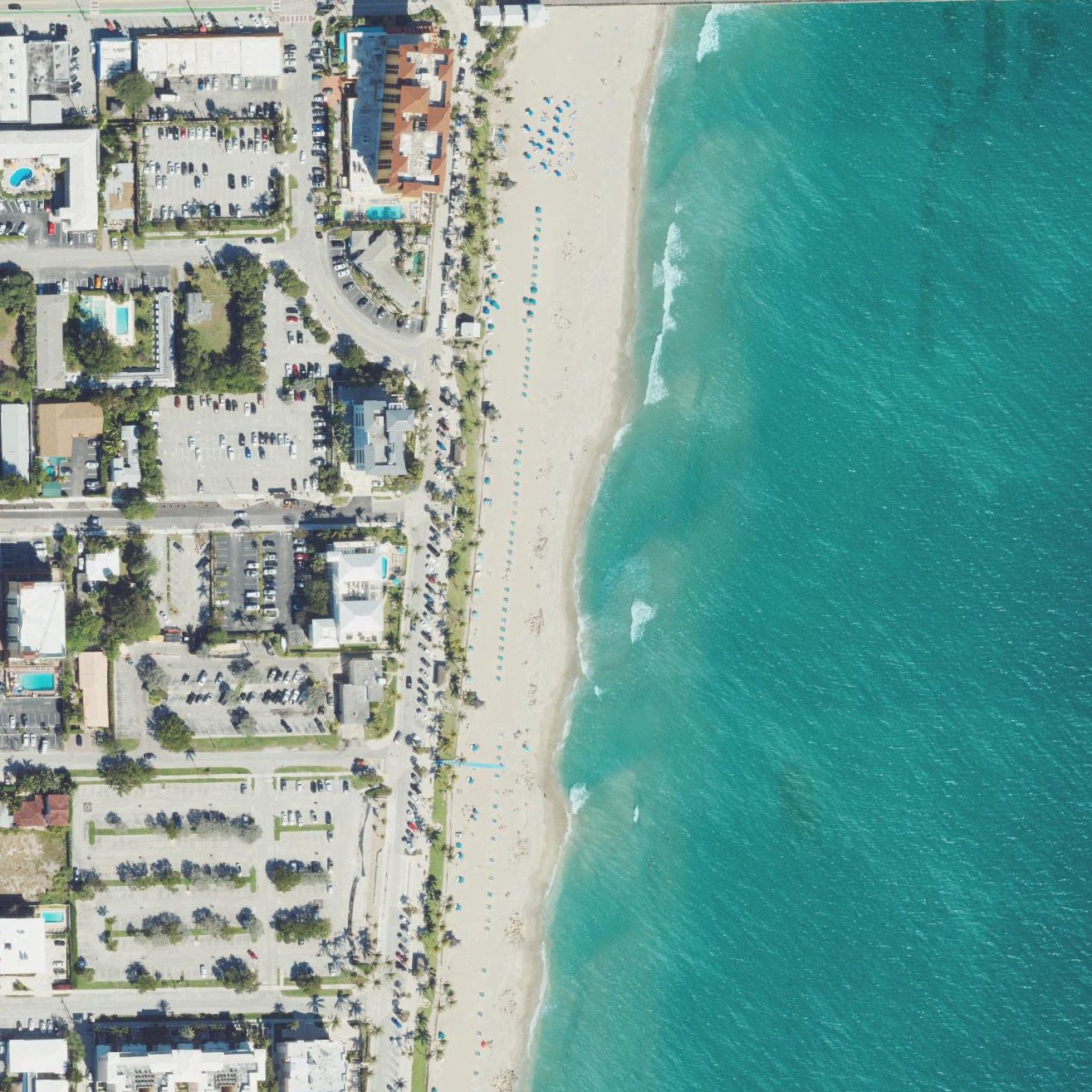 Aerial map of Deerfield Beach