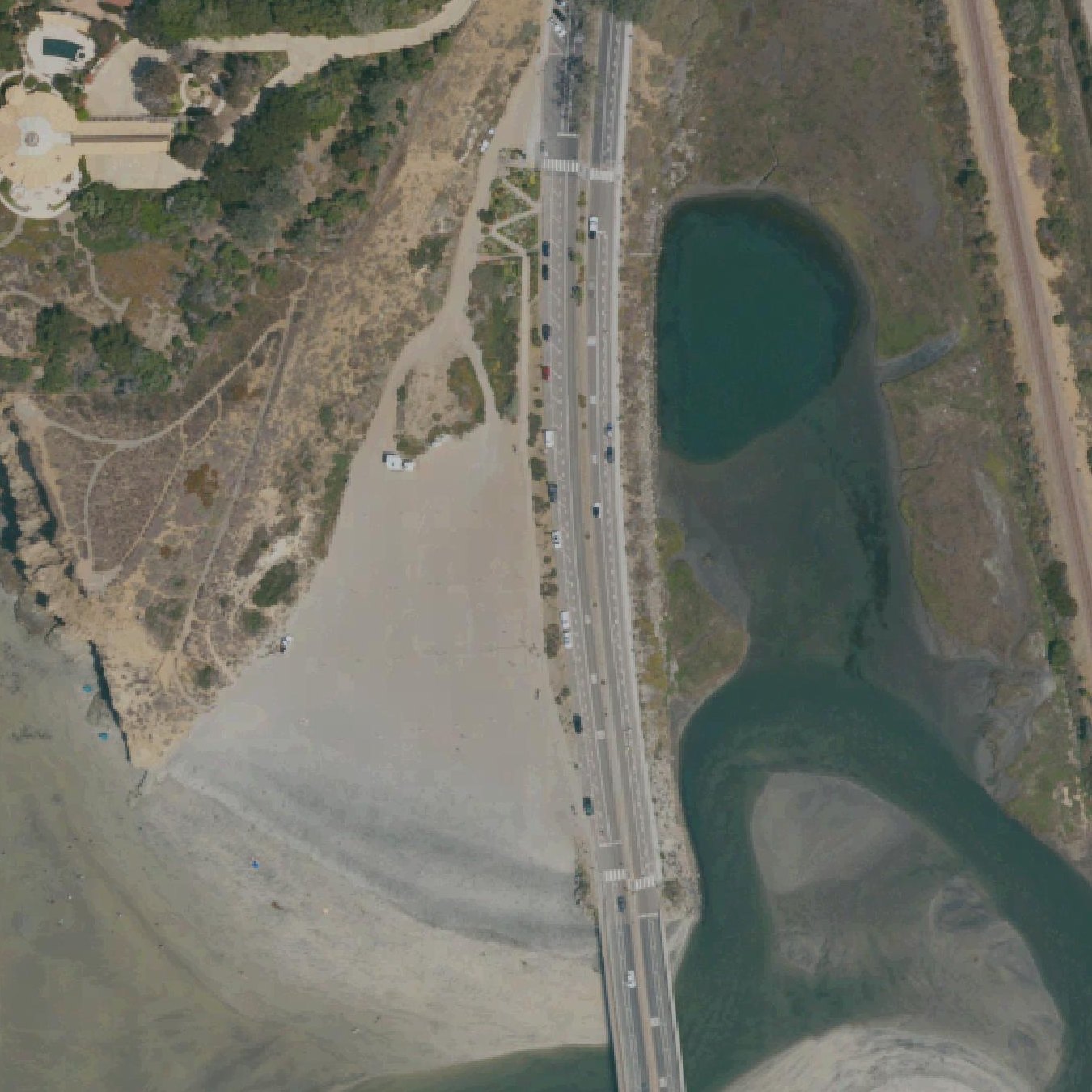 Aerial map of Del Mar Dog Beach