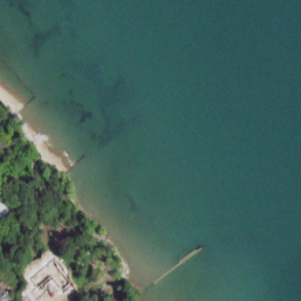 Aerial map of Dell Place Beach