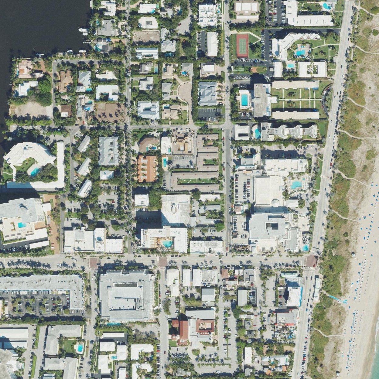 Aerial map of Delray Public Beach