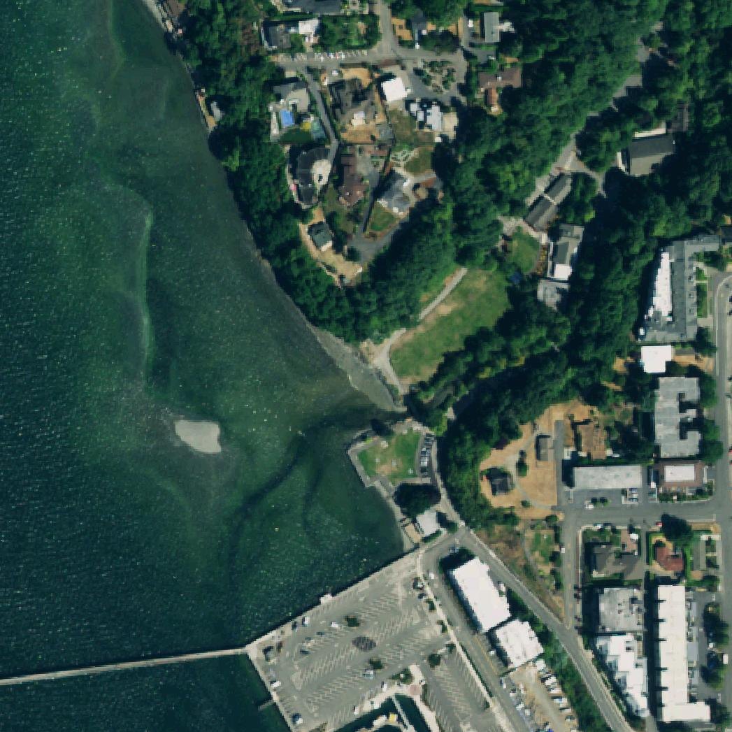Aerial map of Des Moines Beach