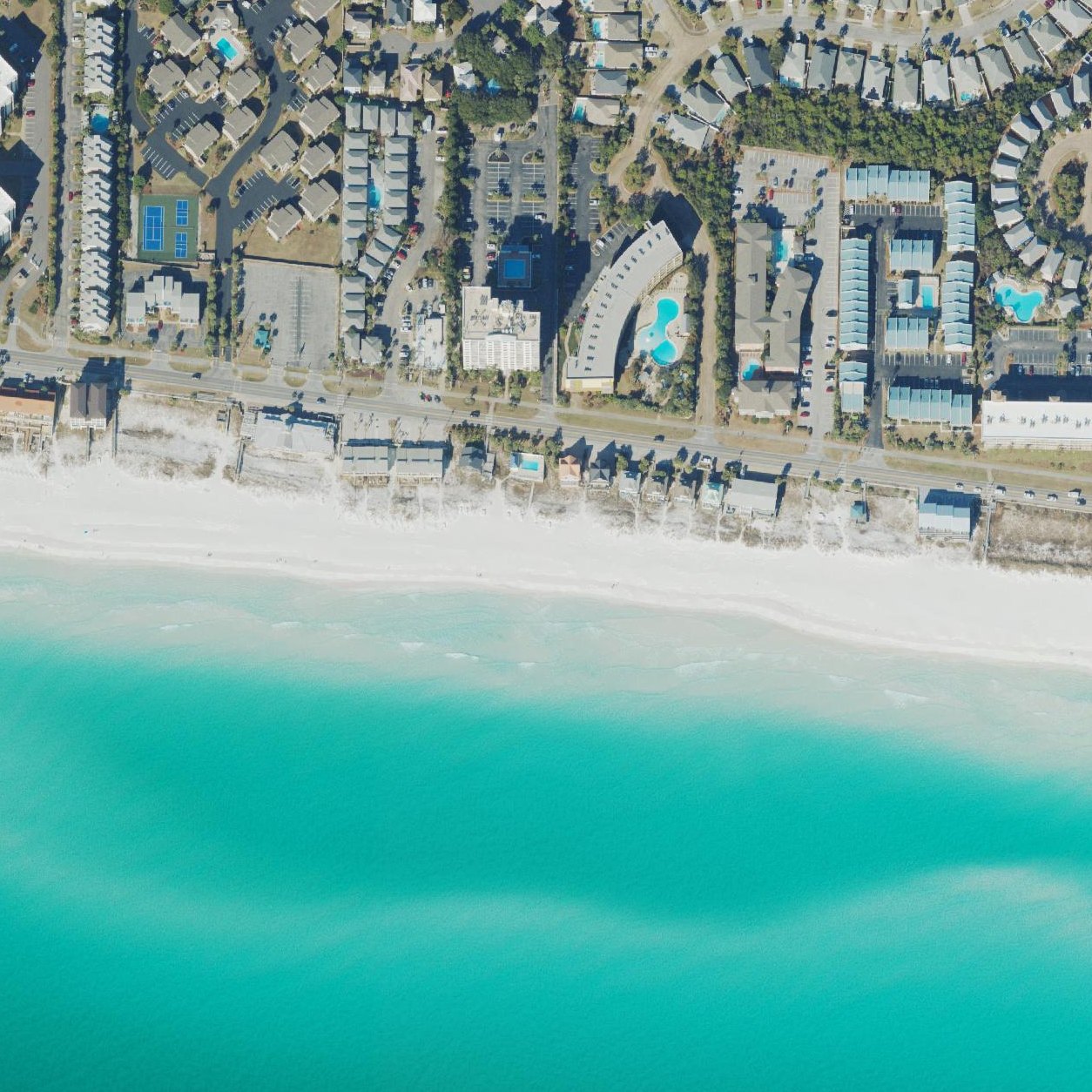 Aerial map of Destin Beach