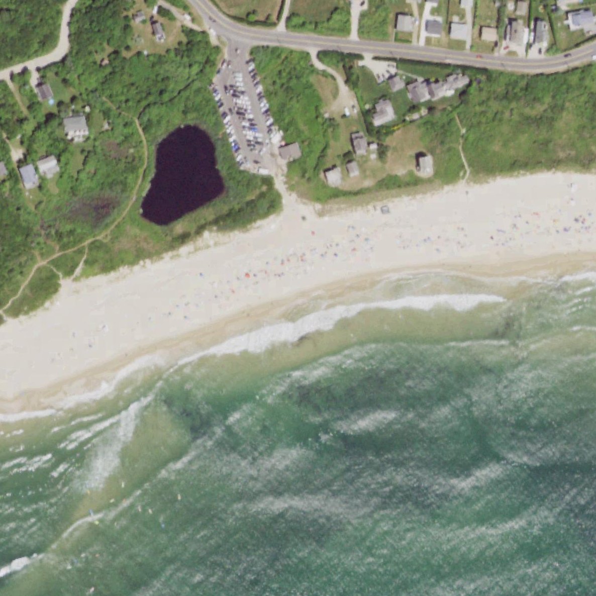 Aerial map of Ditch Plains Beach