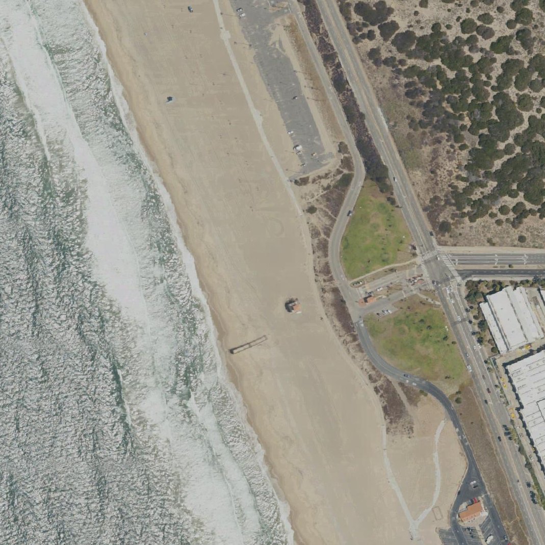 Aerial map of Dockweiler Beach
