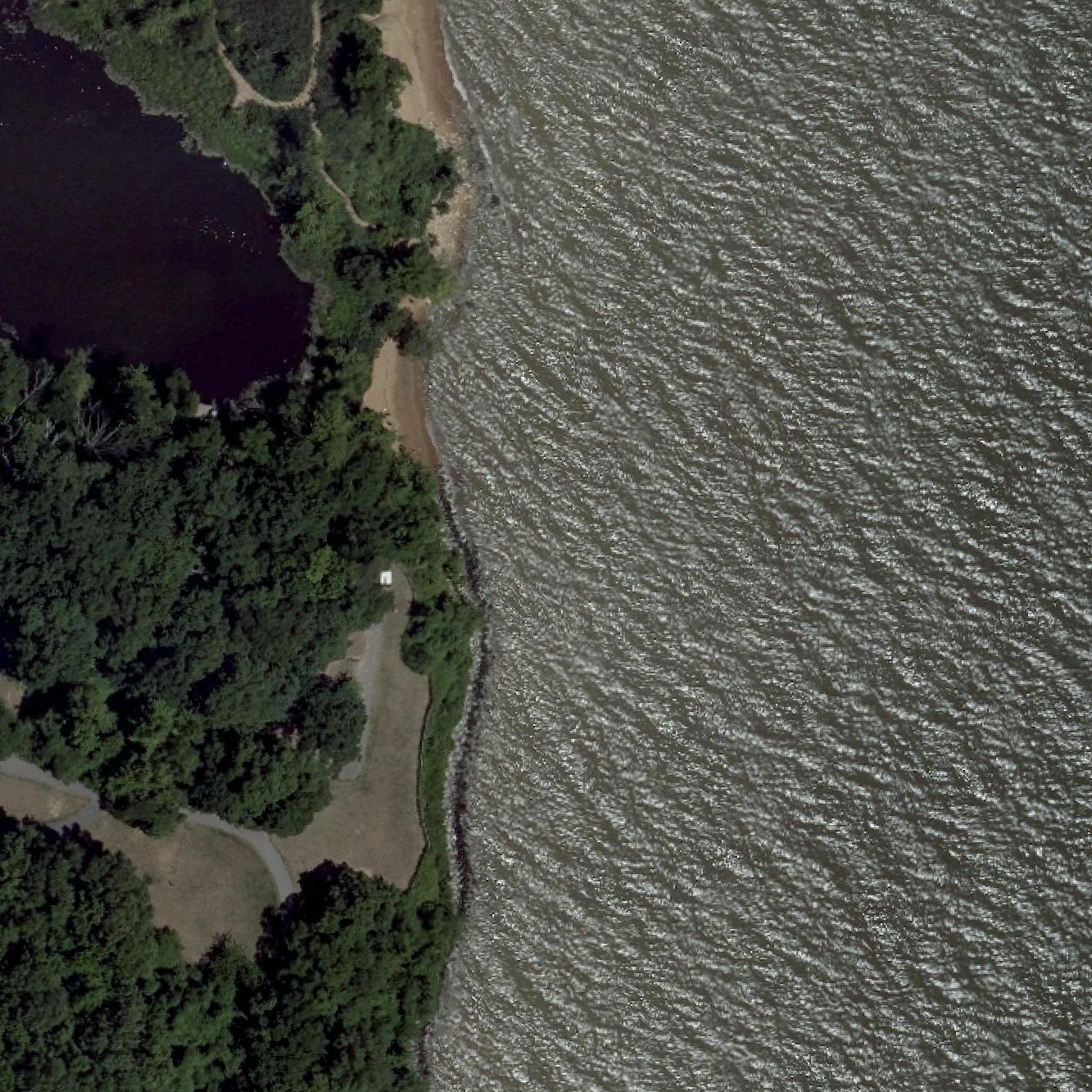 Aerial map of Dog Beach