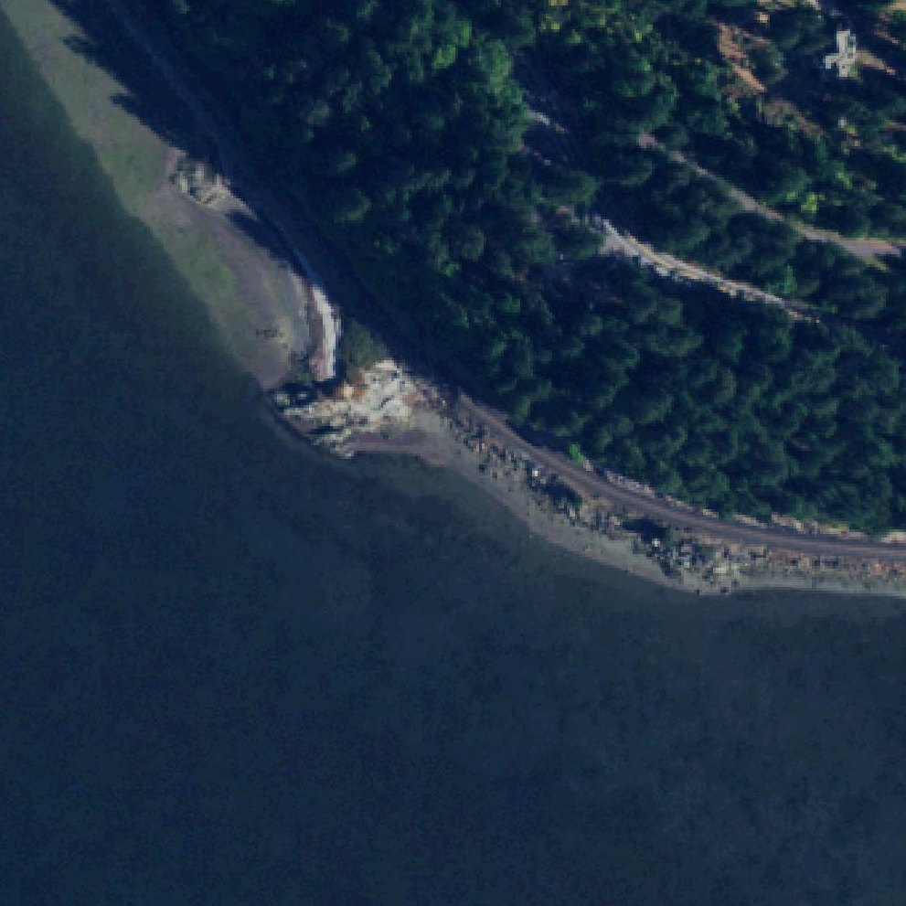 Aerial map of Dogfish beach south