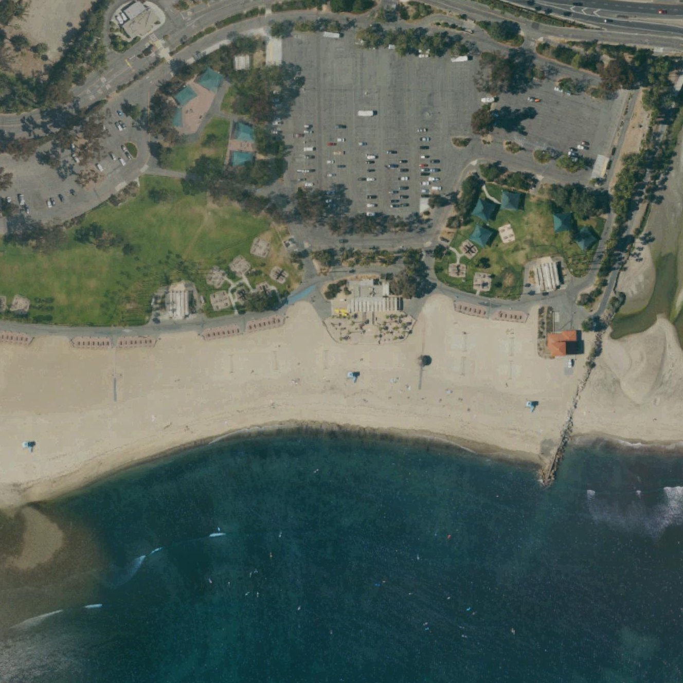 Aerial map of Doheny State Beach
