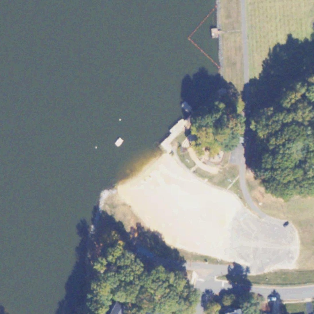 Aerial map of Dolphin Beach