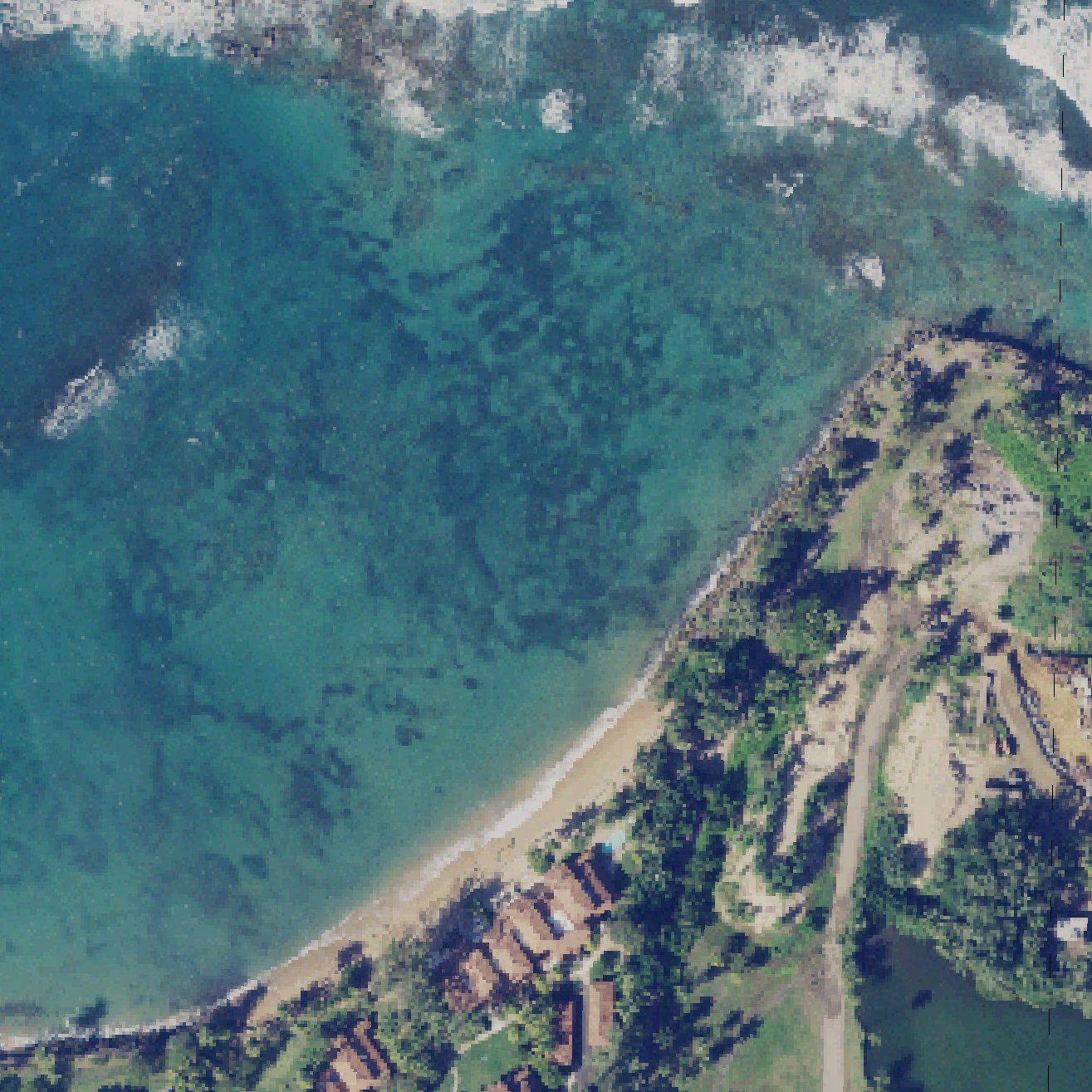 Aerial map of Dorado Reef Beach playa pública