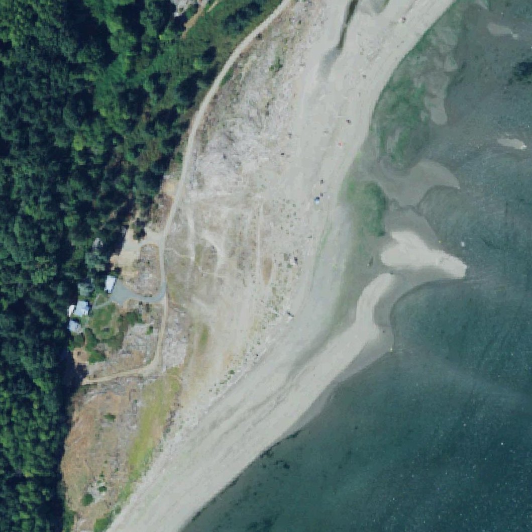 Aerial map of Double Bluff Beach