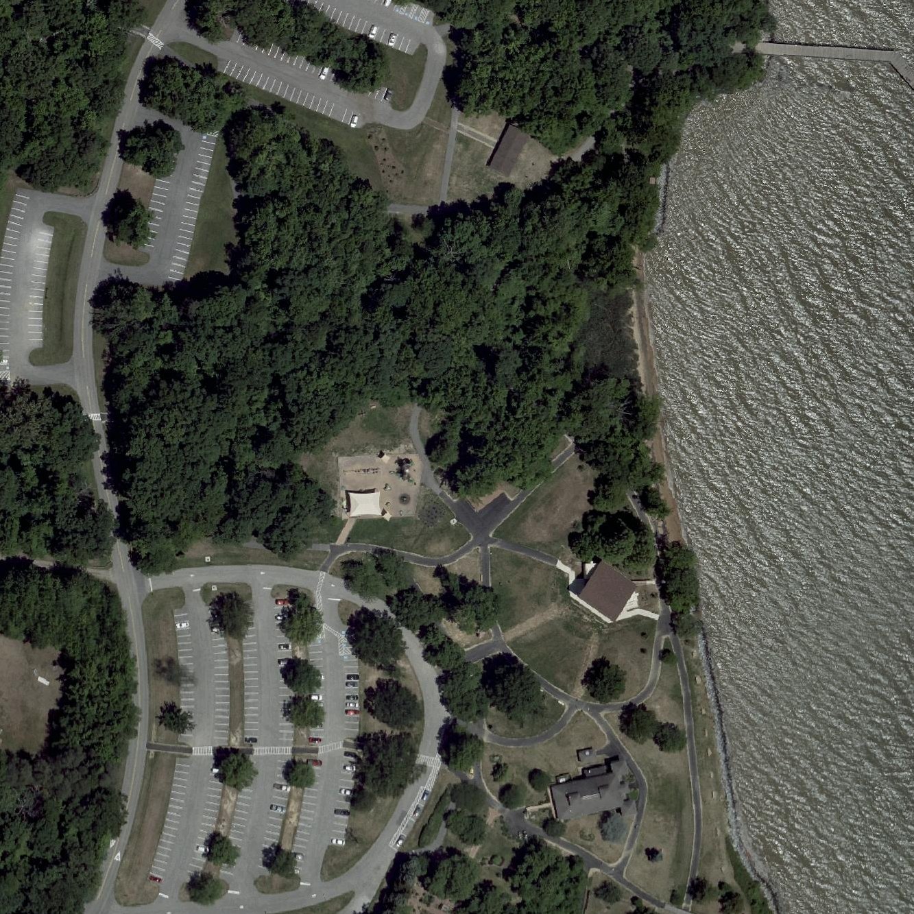 Aerial map of Downs Park Public Beach