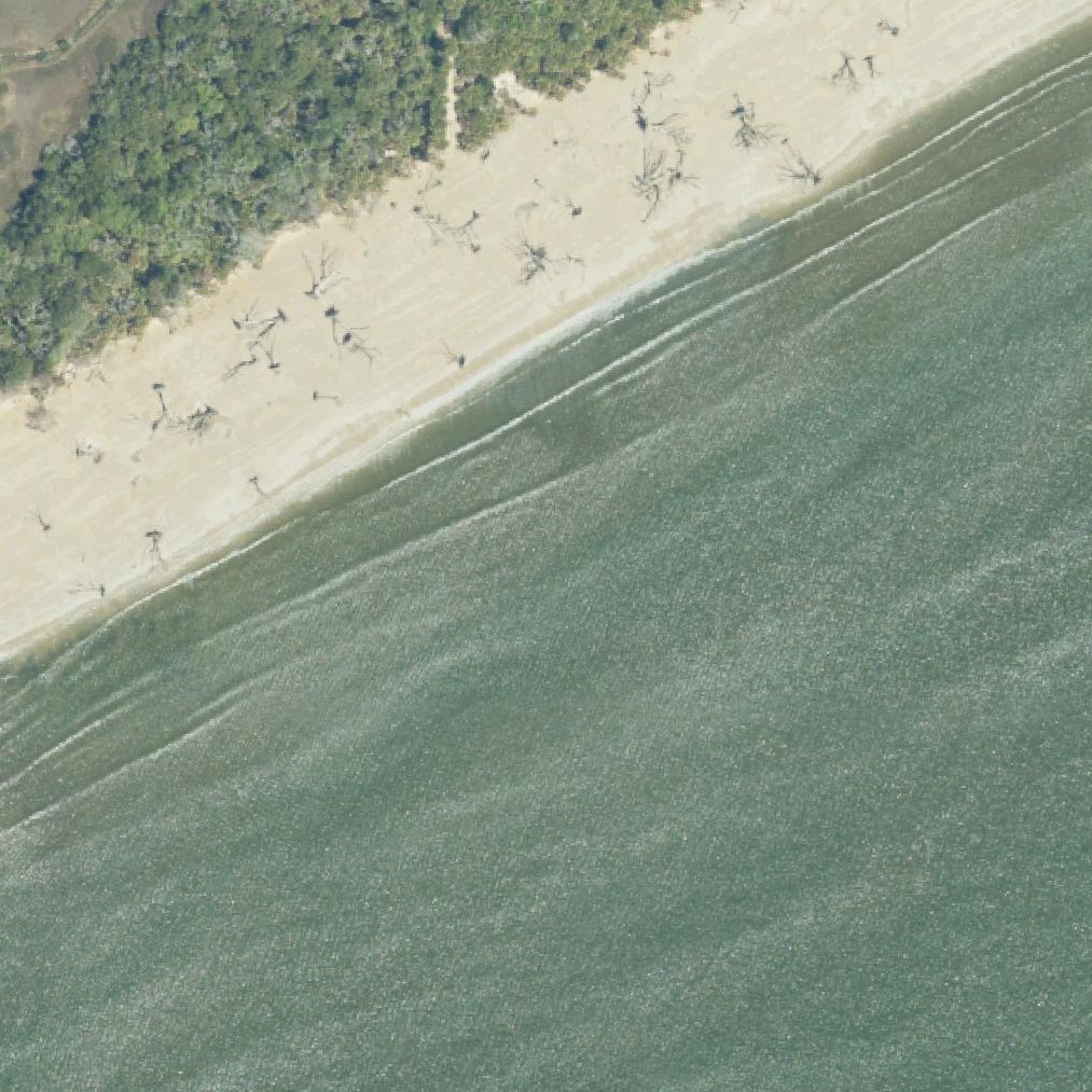 Aerial map of Driftwood Beach