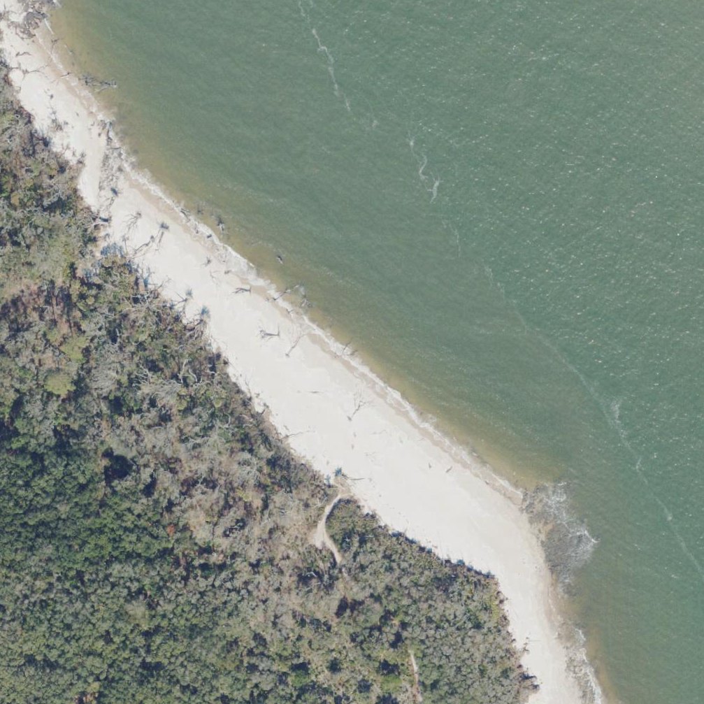 Aerial map of Driftwood Beach
