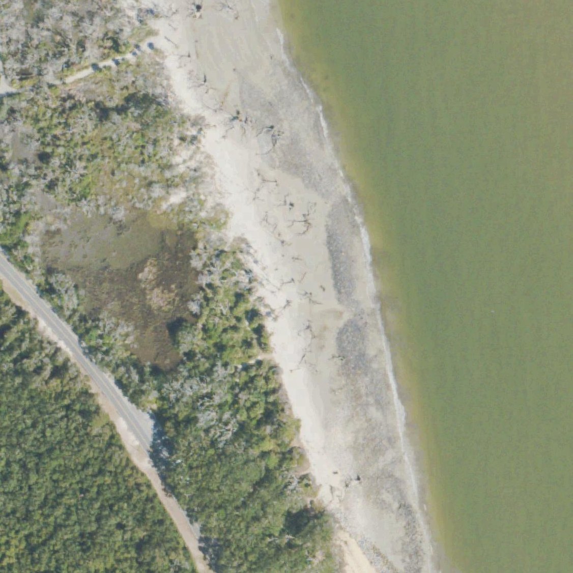 Aerial map of Driftwood Beach