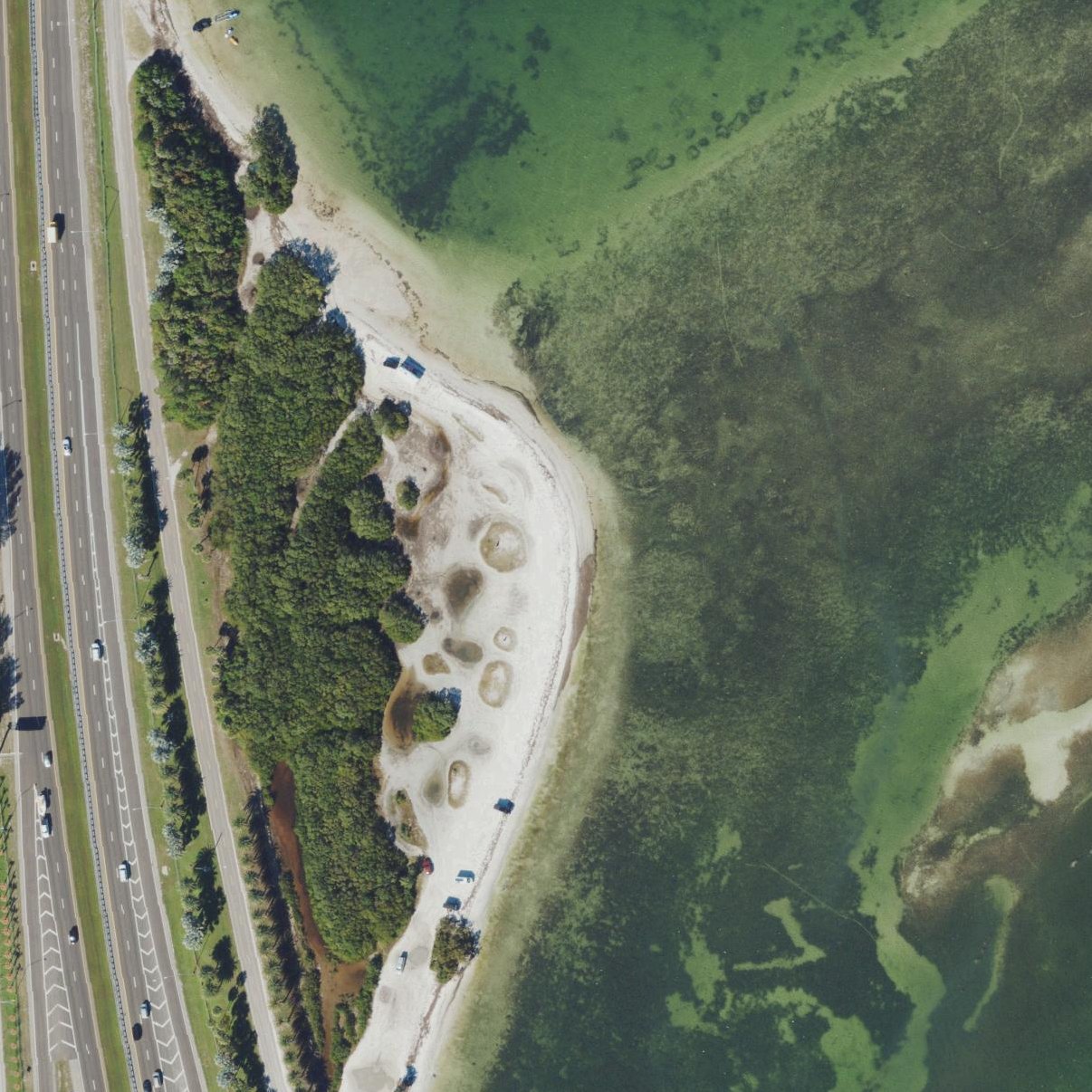 Aerial map of Drive on beach