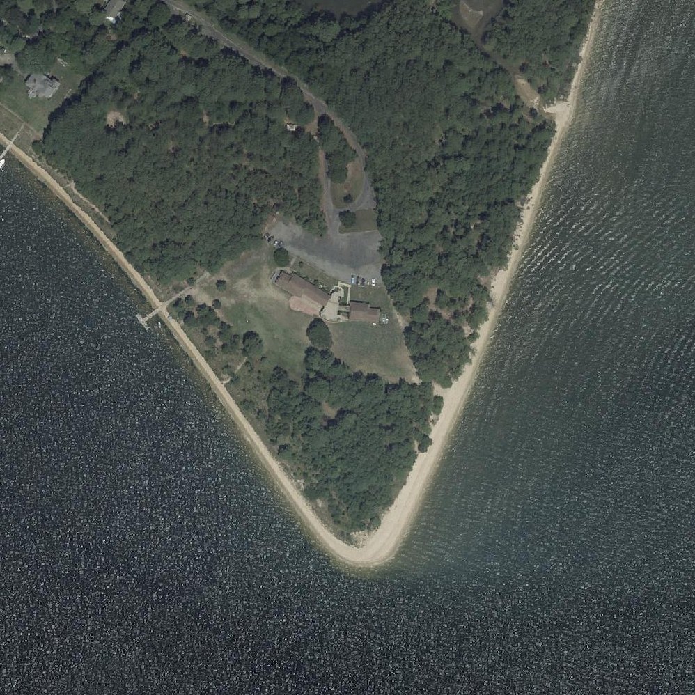 Aerial map of Drum Point Beach