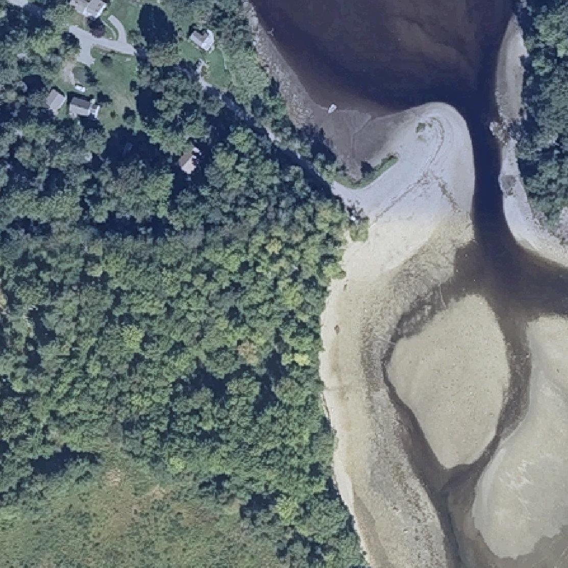 Aerial map of Ducktrap Beach