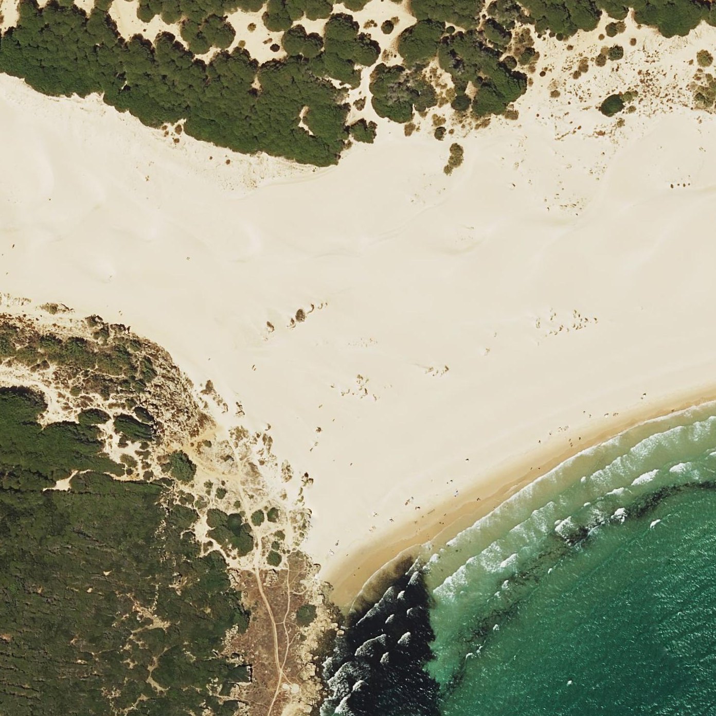 Aerial map of Duna de Bolonia