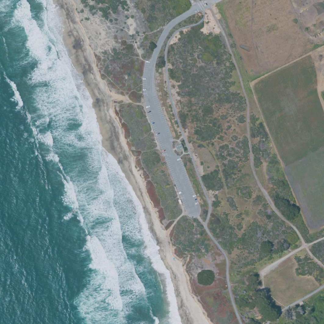 Aerial map of Dunes Beach - Half Moon Bay State Beach