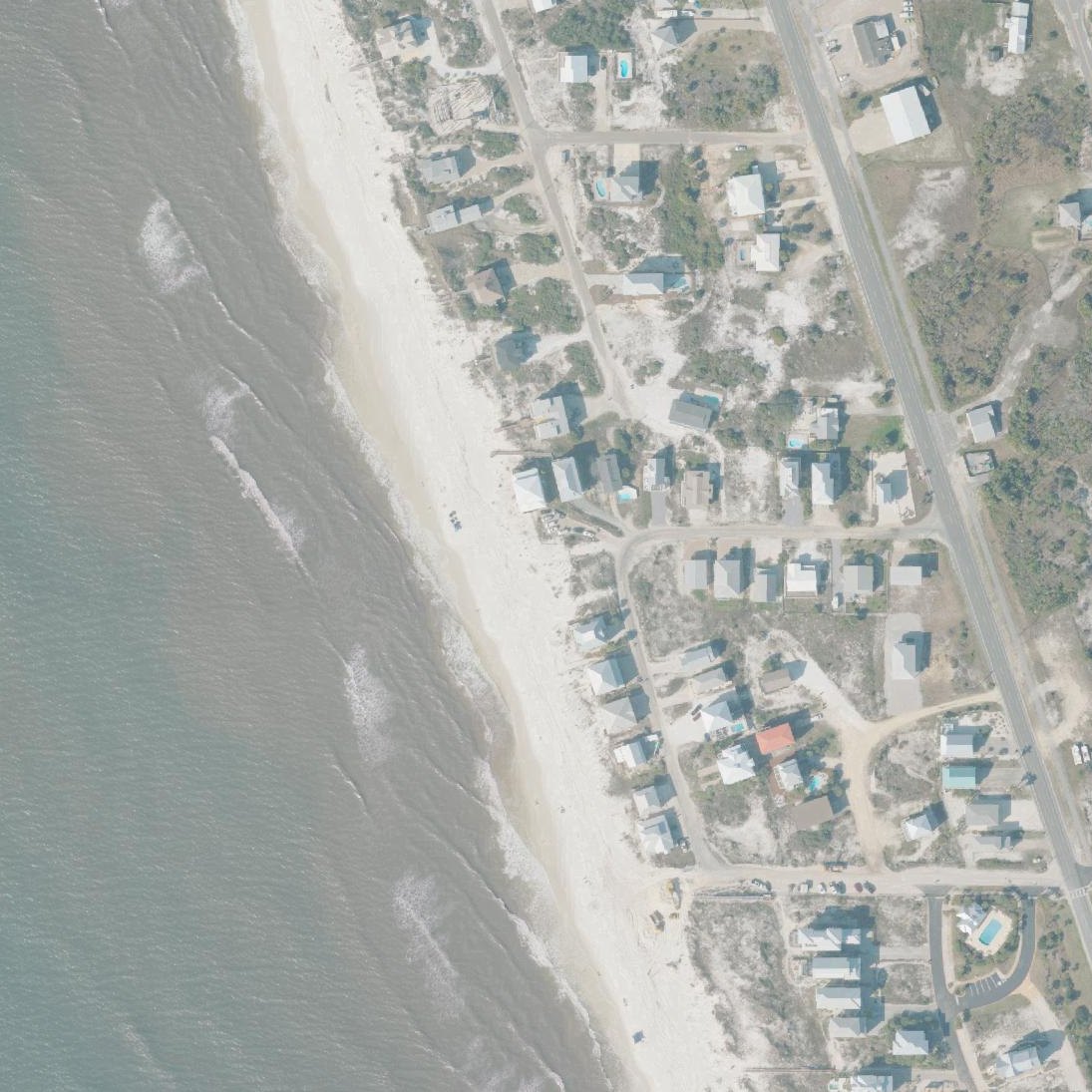Aerial map of Dunes Drive Beach Access