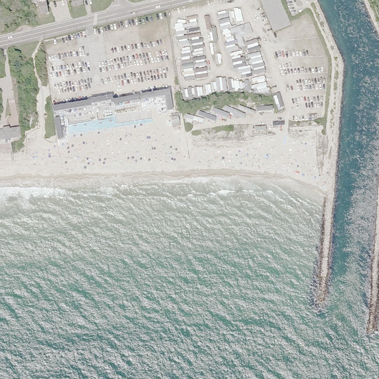 Aerial map of Dunes Park Beach