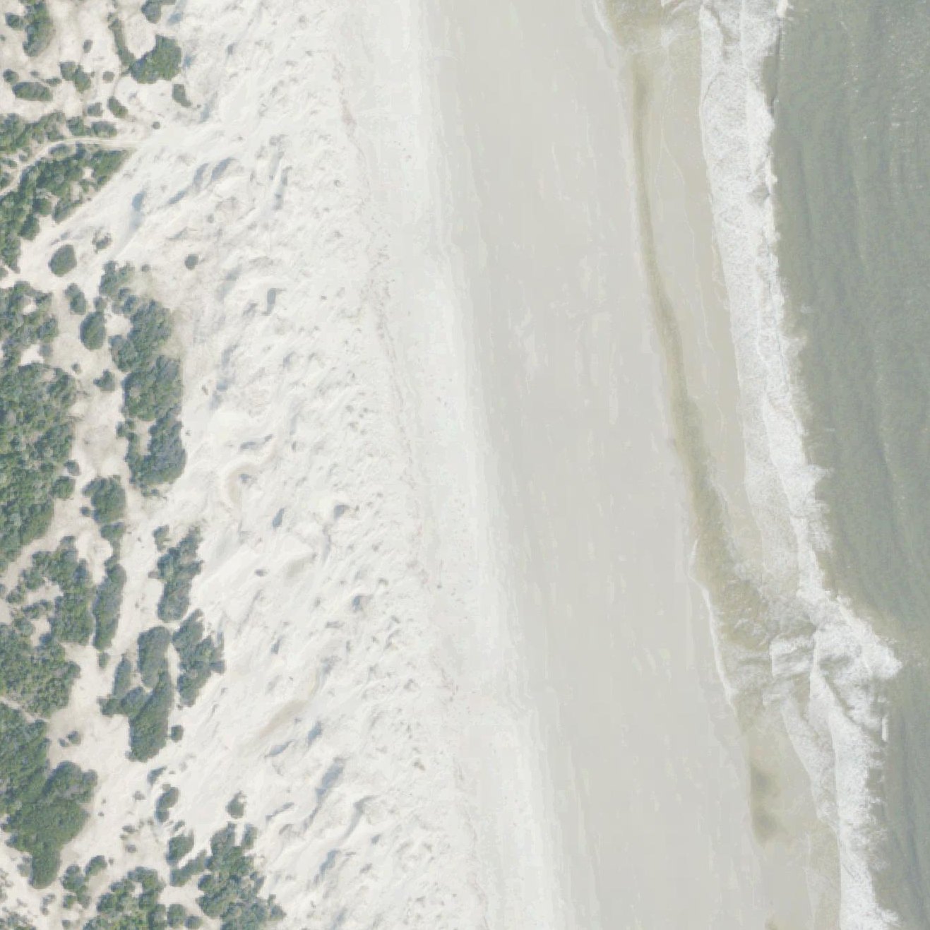 Aerial map of Dungeness Beach- Farthest West point on the East Coast