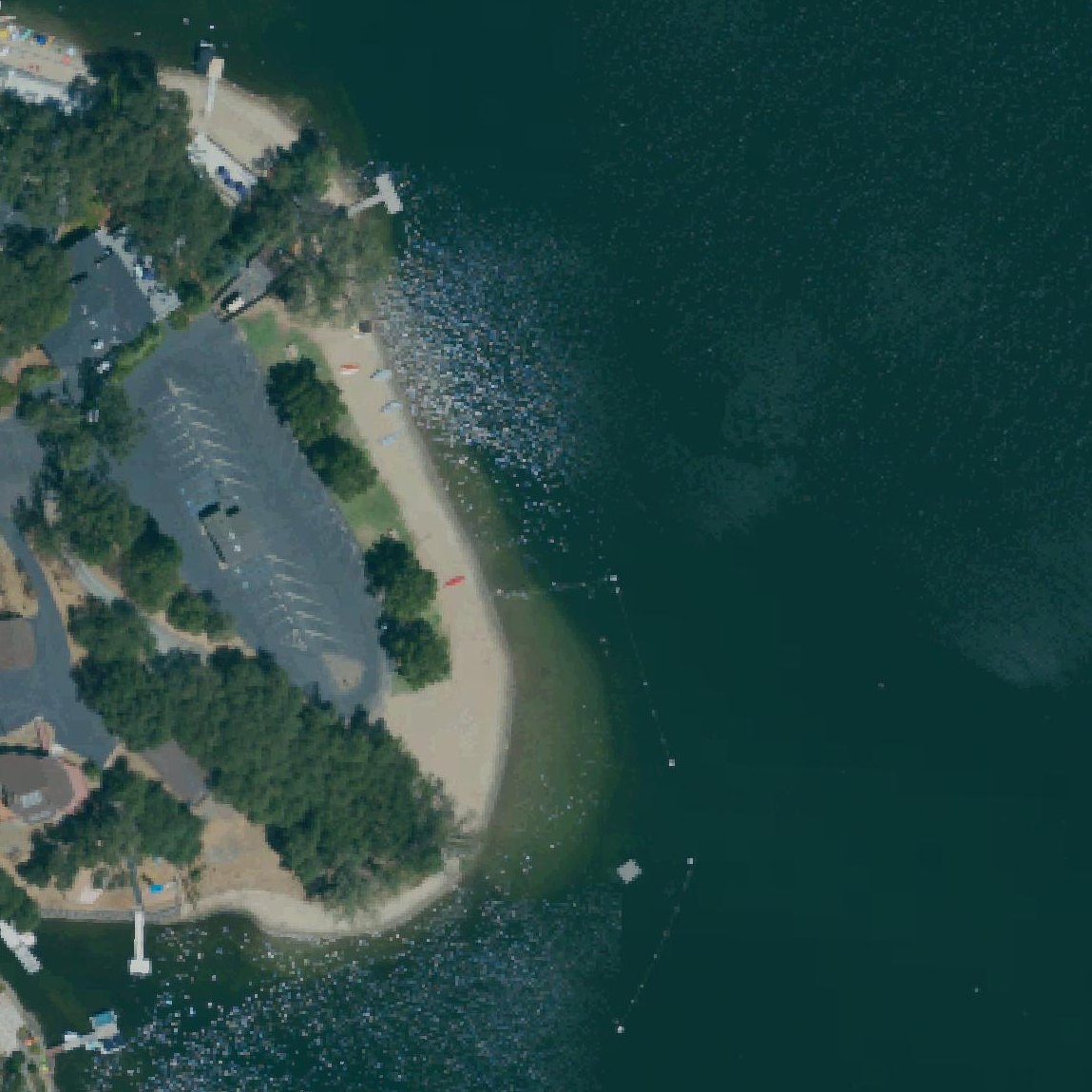 Aerial map of Dunn Court Beach