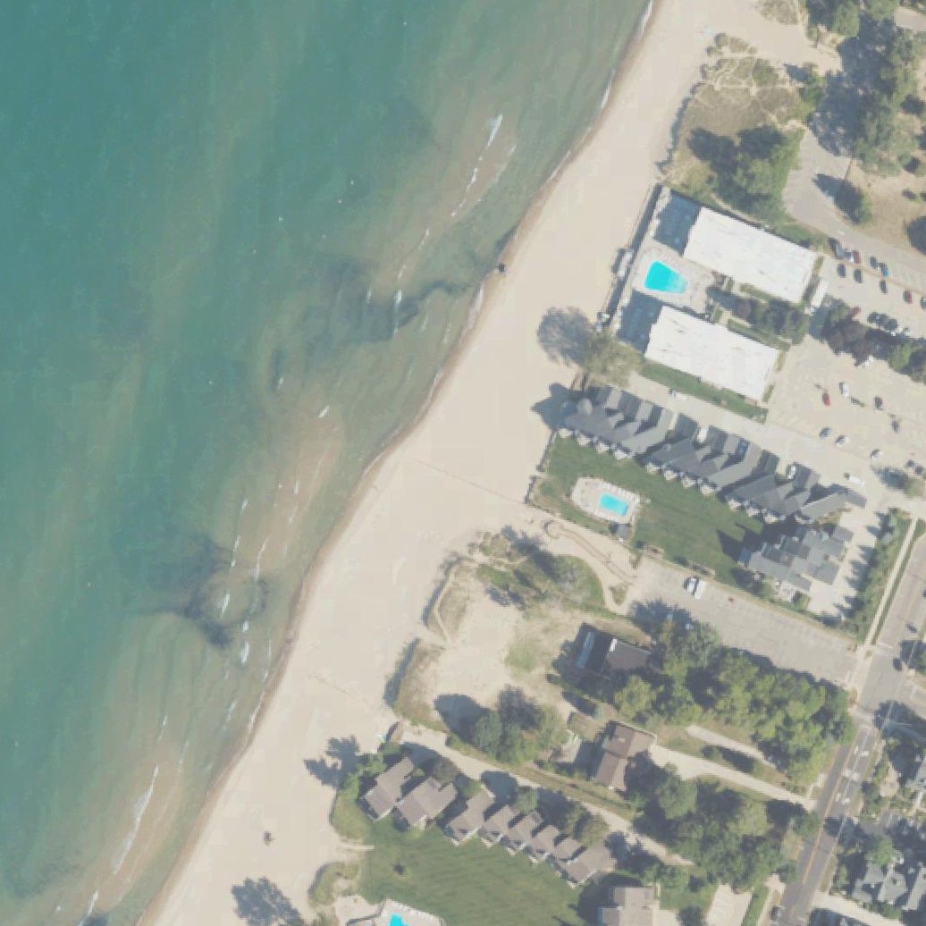 Aerial map of Dyckman Beach