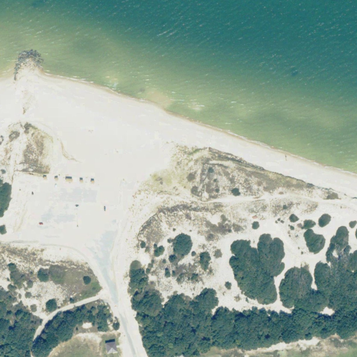 Aerial map of E Beach