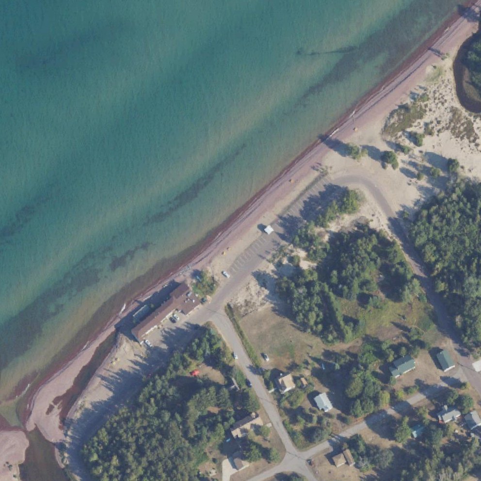 Aerial map of Eagle River Beach