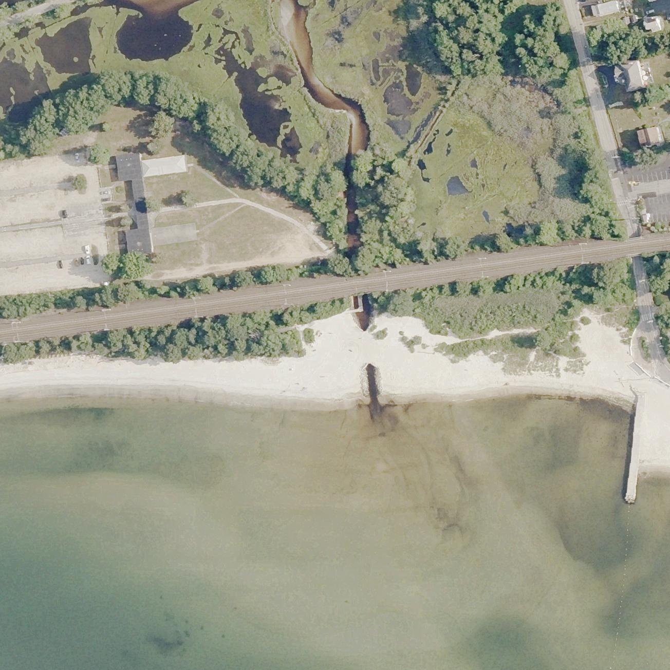 Aerial map of East Beach At Rocky Neck