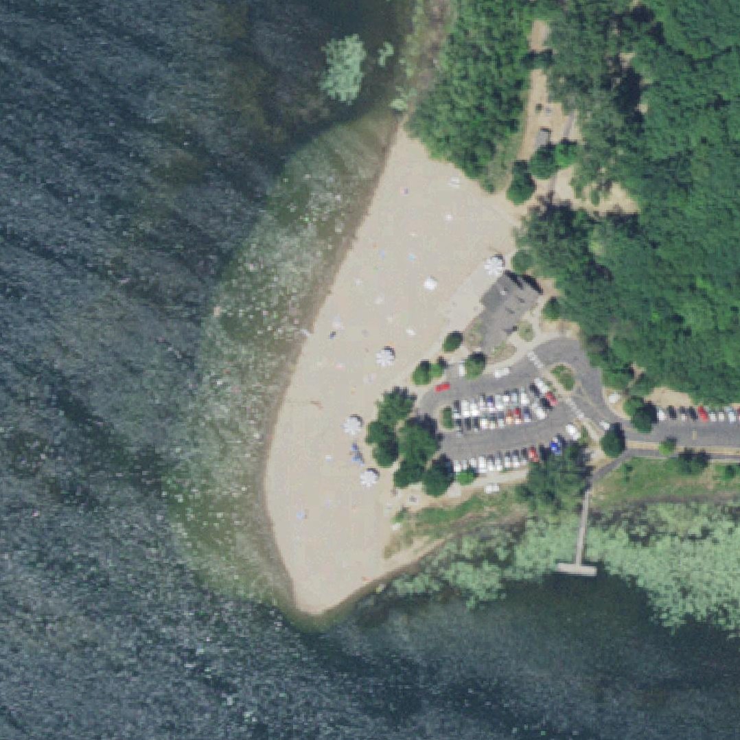 Aerial map of East Bush Lake Beach