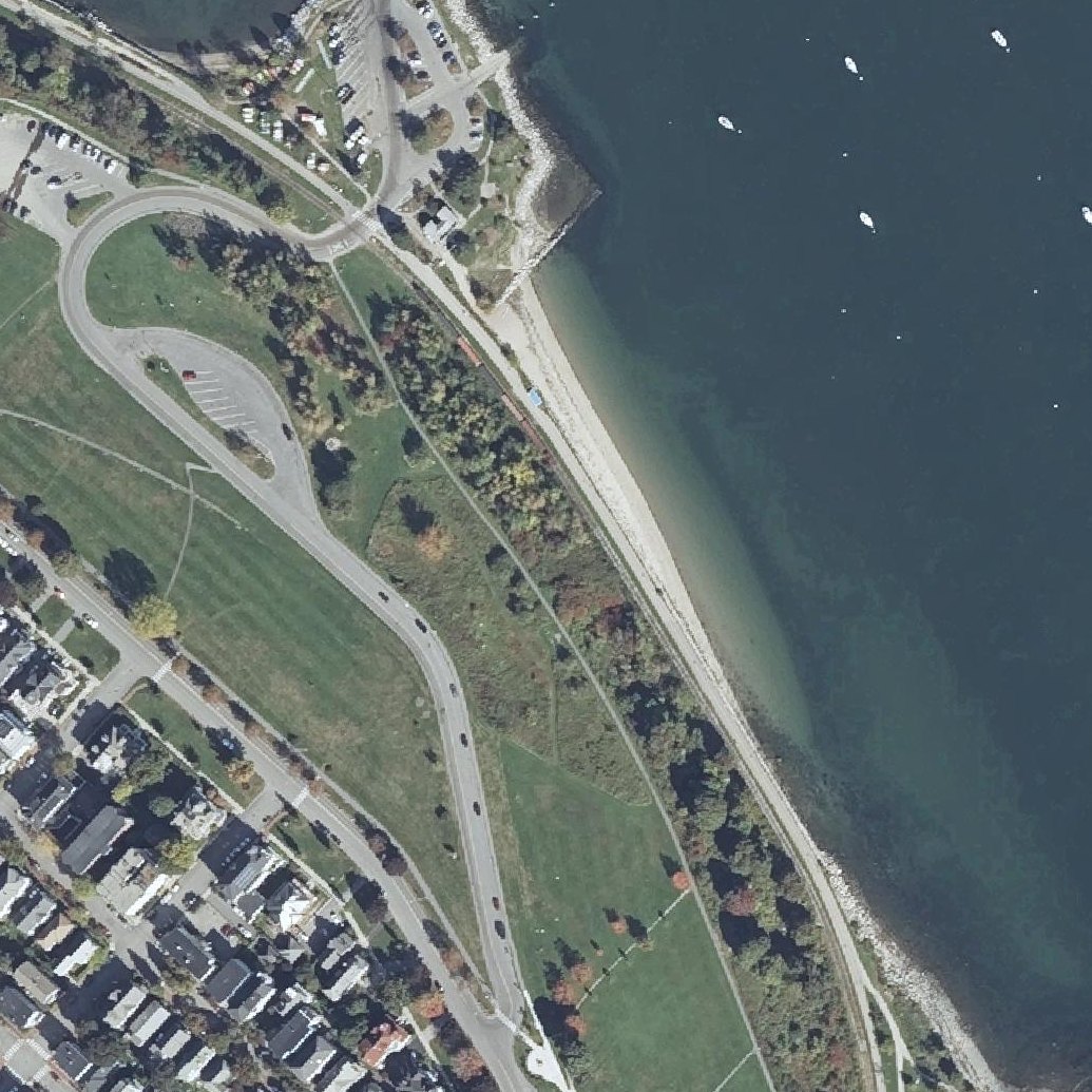 Aerial map of East End Beach