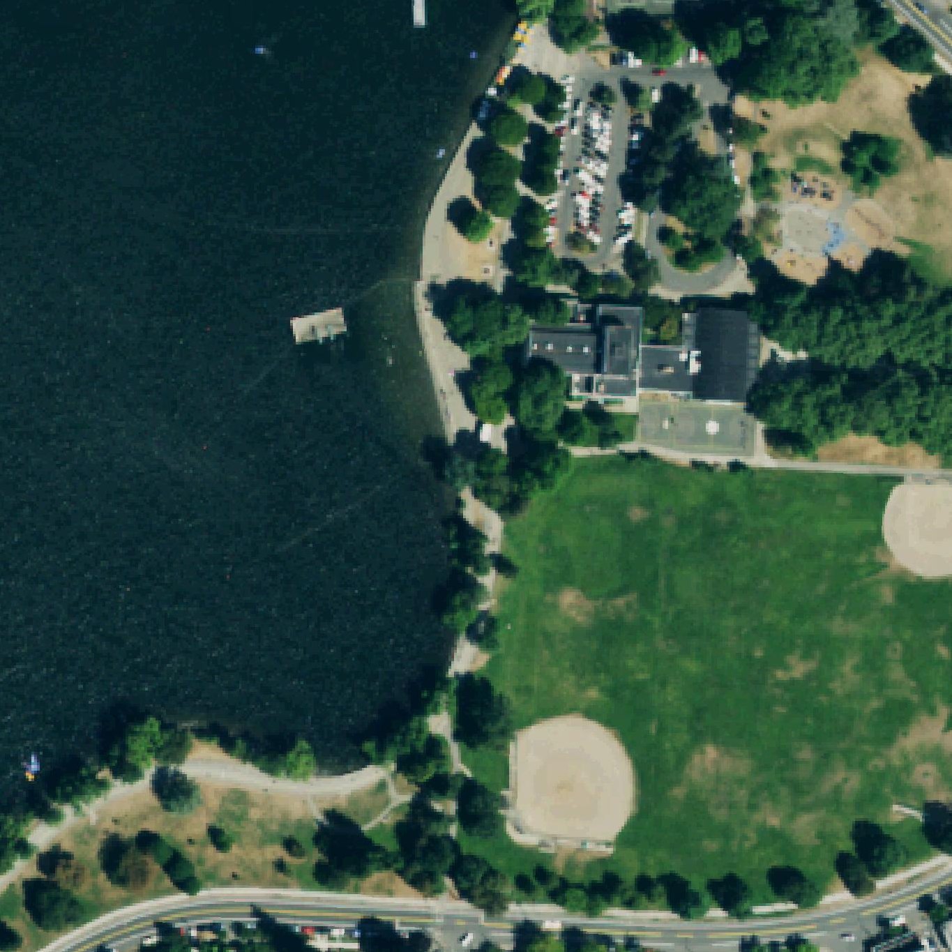 Aerial map of East Green Lake Beach
