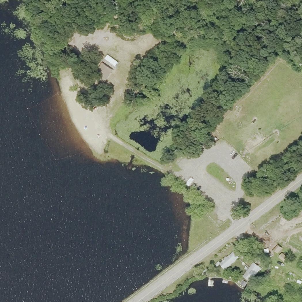 Aerial map of East Haddam Town Beach