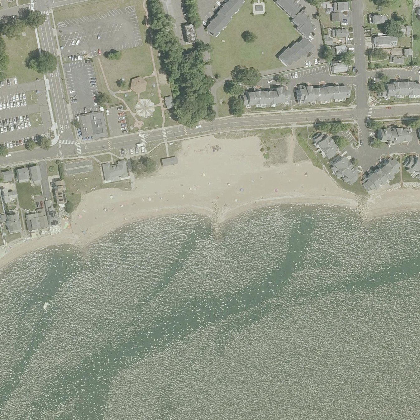 Aerial map of East Haven Town Beach