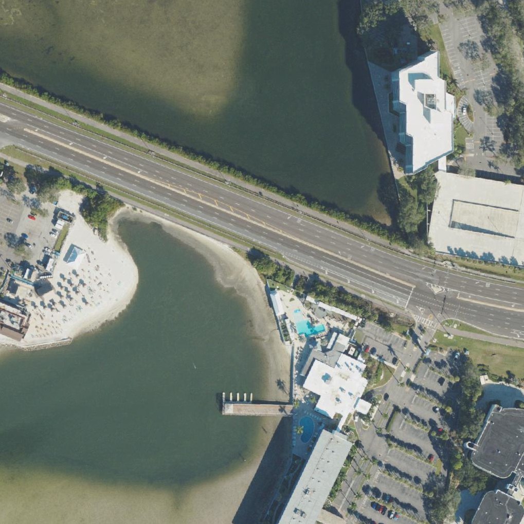 Aerial map of East Tampa Beach