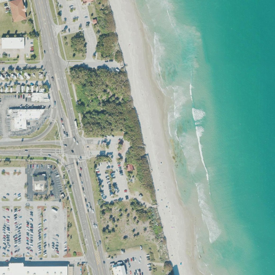 Aerial map of Eau Gallie Beach